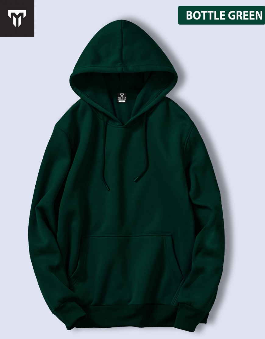 Solid Hoodie(Bottle Green) - Tee-Martbd