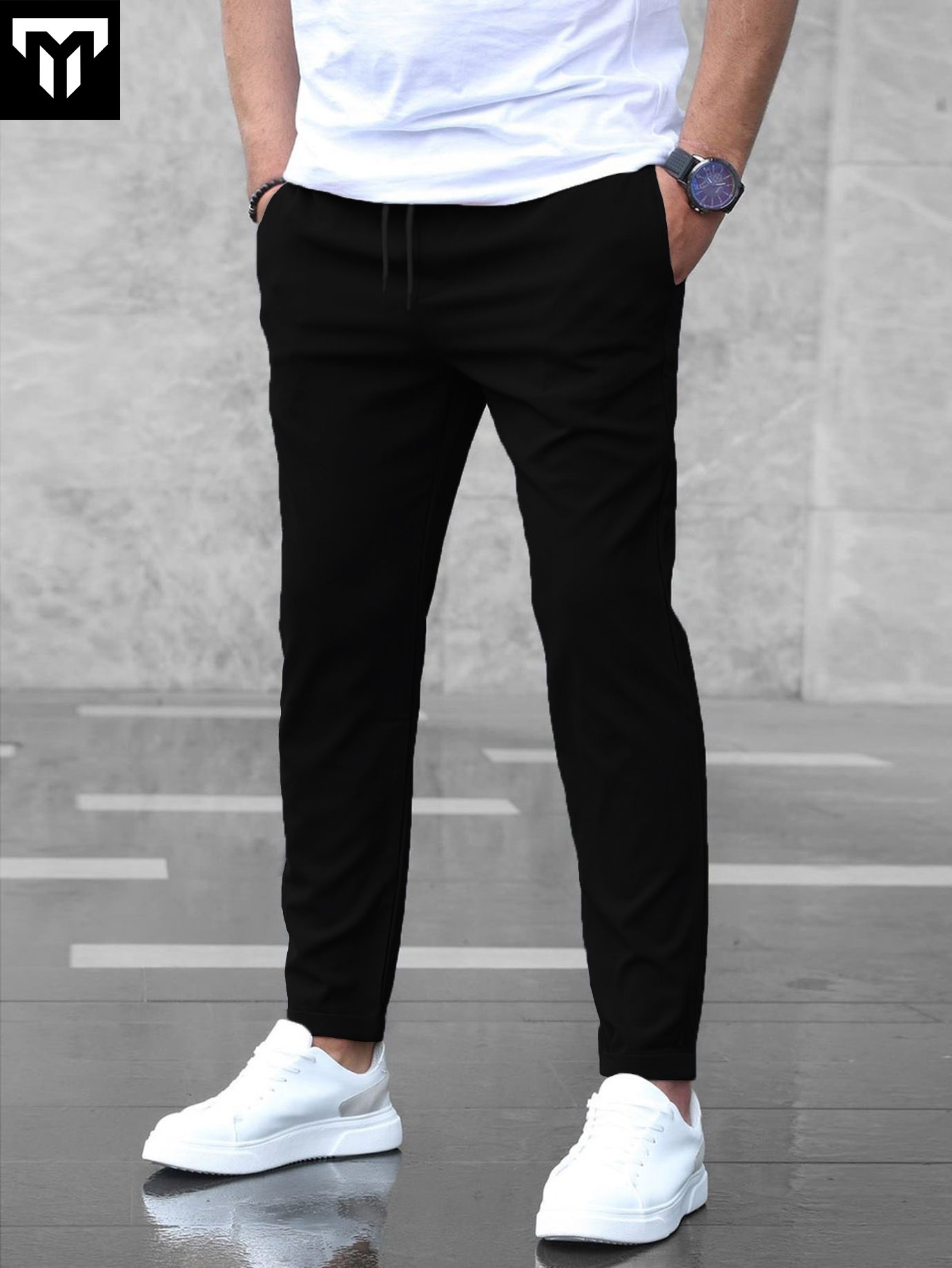 Solid Trouser (Black) - Tee-Martbd