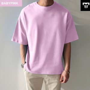 Dropshoulder T-shirt( Baby Pink)