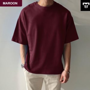 Dropshoulder t-shirt(Maroon) 