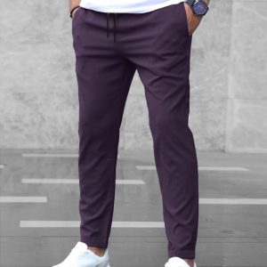 Solid Trouser(Purple Maroon)